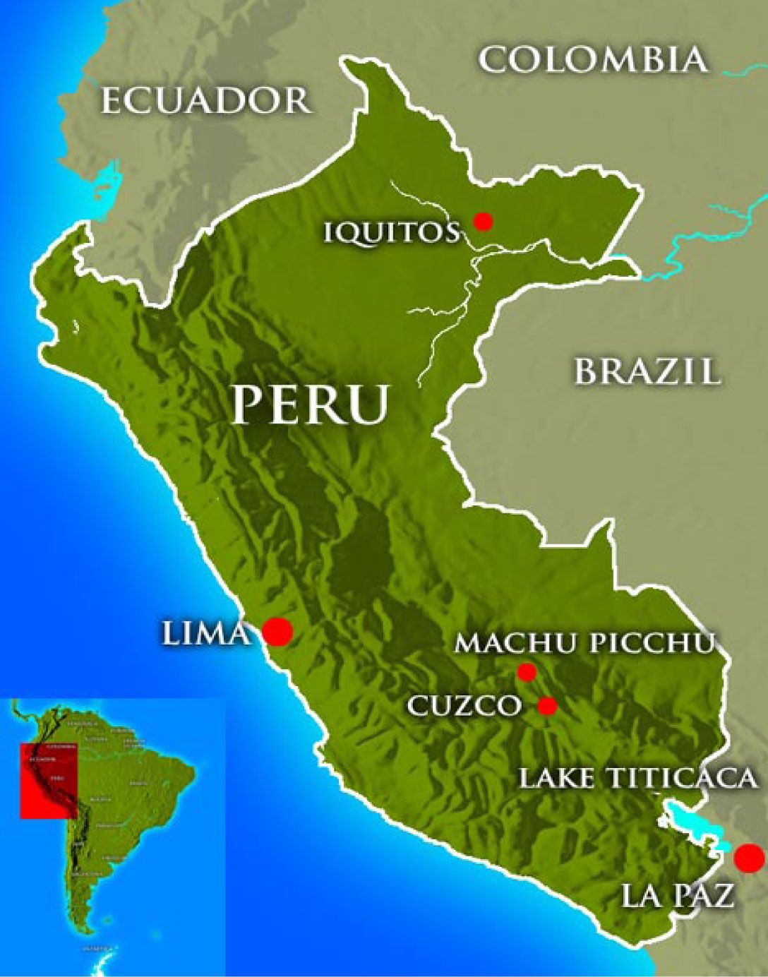 Map of Peru